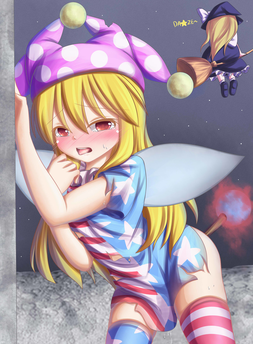 kirisame marisa and clownpiece (touhou) drawn by dior-zi