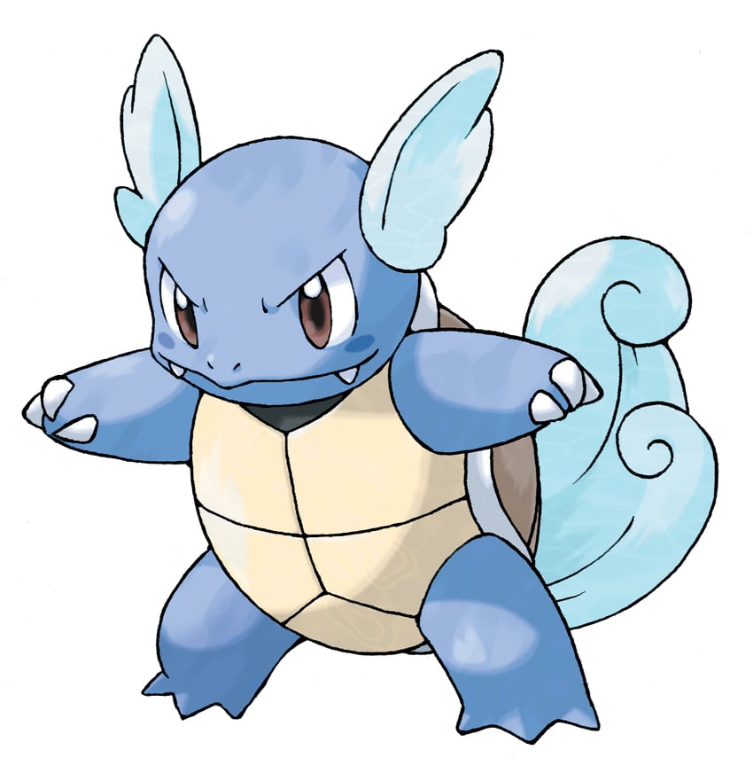wartortle (pokemon and 1 more) drawn by sugimori_ken