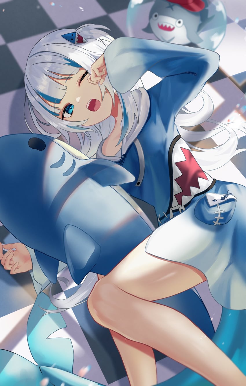 gawr gura (hololive and 1 more) drawn by yurua_yurua