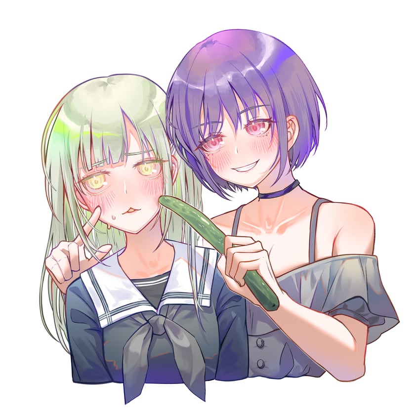 wakaba mutsumi and yuutenji nyamu (bang dream! and 1 more) drawn by epo_(0epo0)