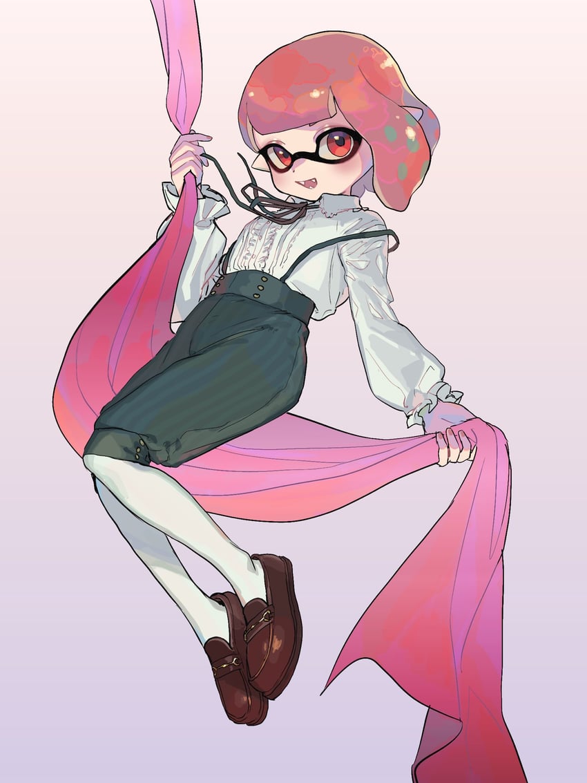 inkling player character and inkling girl (splatoon) drawn by shima_(shimmer_7y)