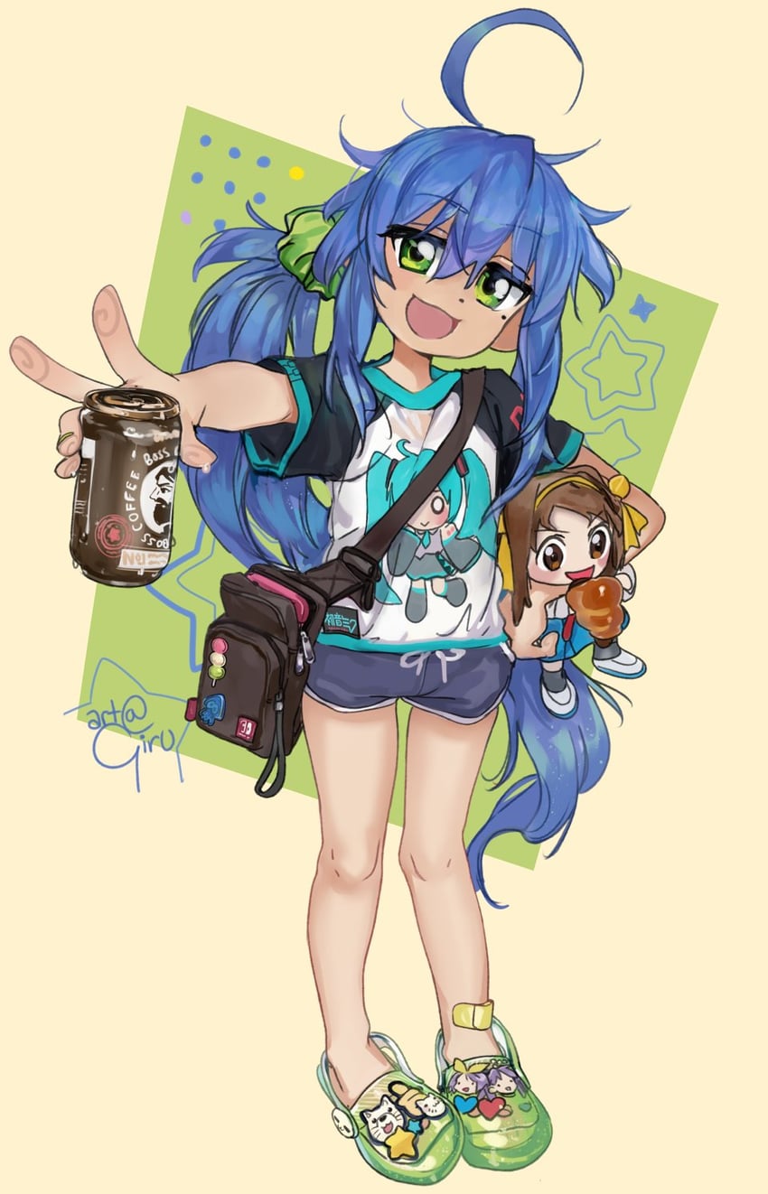 hatsune miku, inkling player character, suzumiya haruhi, hiiragi kagami, izumi konata, and 1 more (vocaloid and 3 more) drawn by girutea