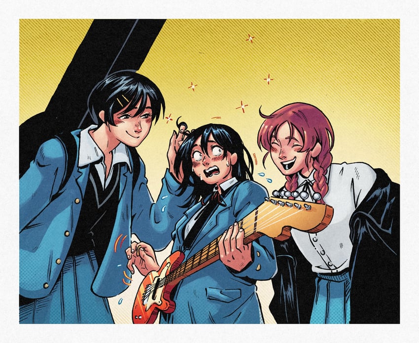 hatono chihiro, kouyama rin, and uchida momo (futsuu no keion-bu) drawn by iceghost and michael_woods