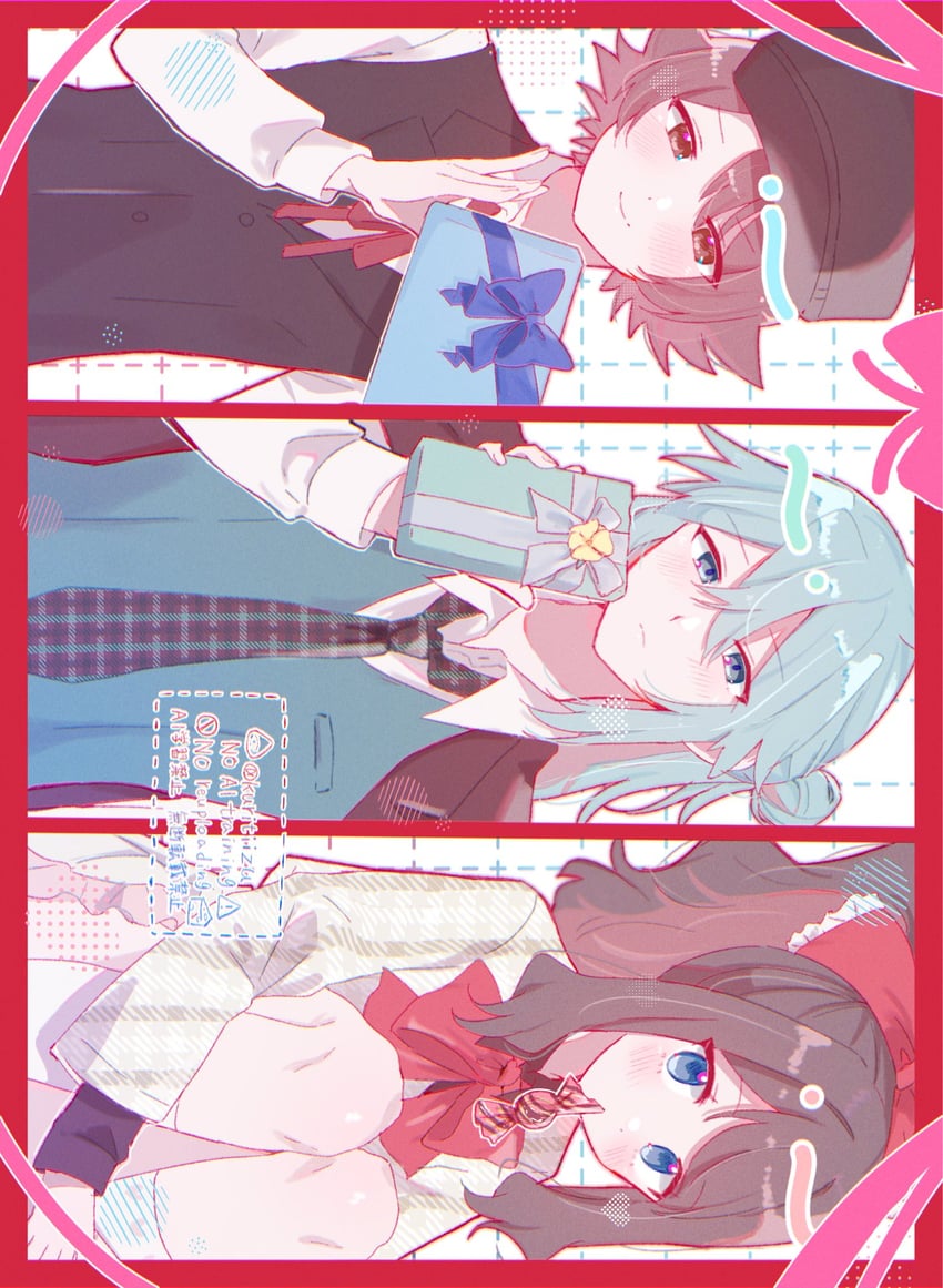 hilda, hilbert, and n (pokemon and 1 more) drawn by kuritiizu