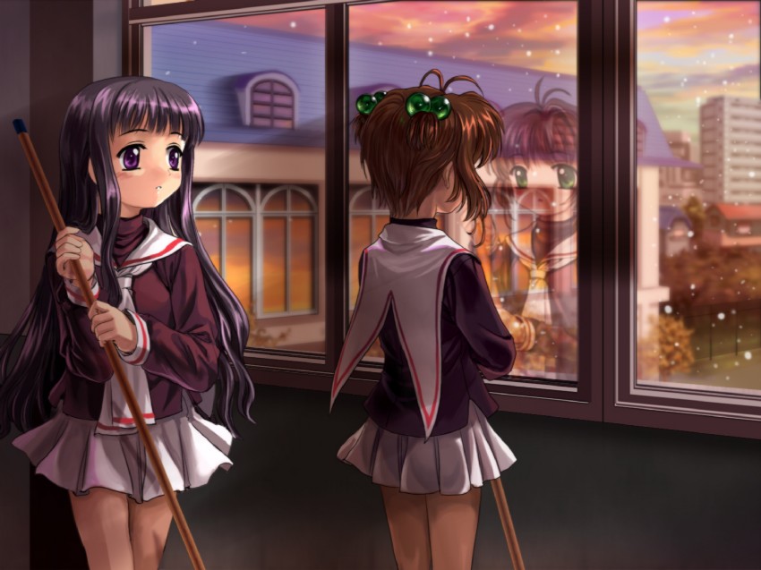 kinomoto sakura and daidouji tomoyo (cardcaptor sakura) drawn by mutsuki_(moonknives)