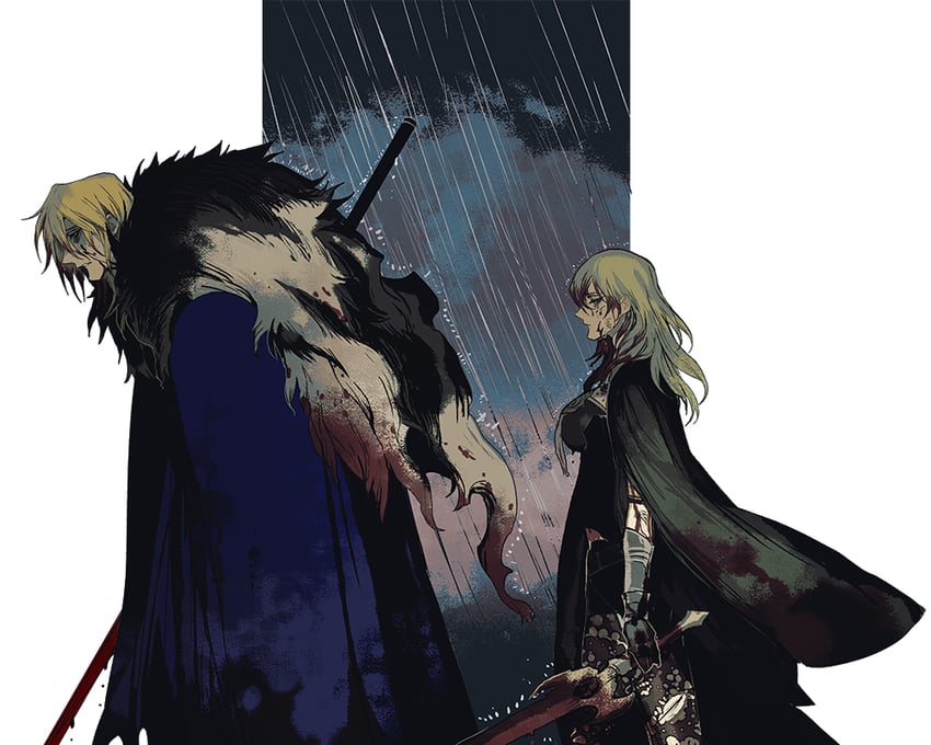 dimitri alexandre blaiddyd and female byleth (fire emblem and 1 more) drawn by kaifei_(kaifei_29)