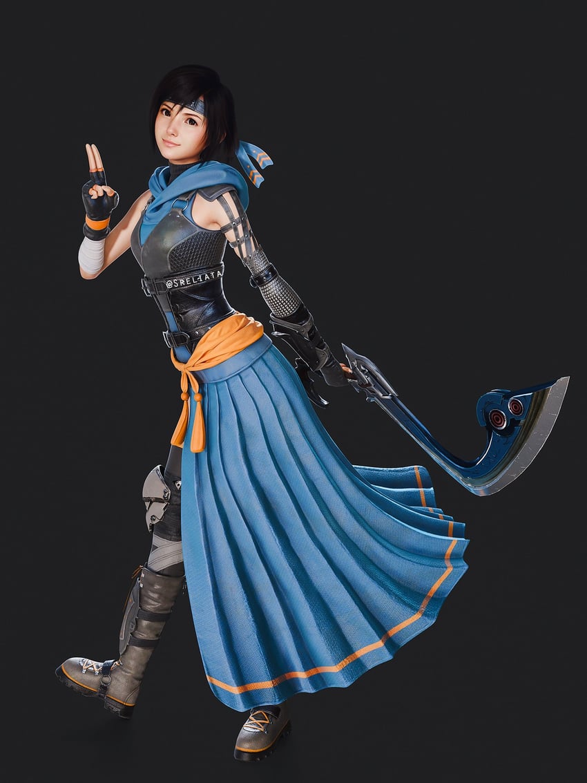 yuffie kisaragi (final fantasy and 2 more) drawn by sreliata