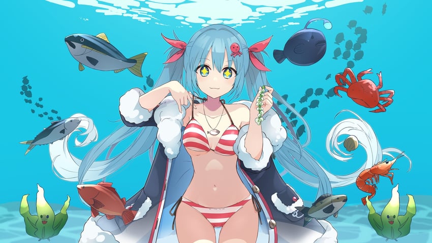 hatsune miku and yuki miku (vocaloid and 1 more) drawn by sake-meron