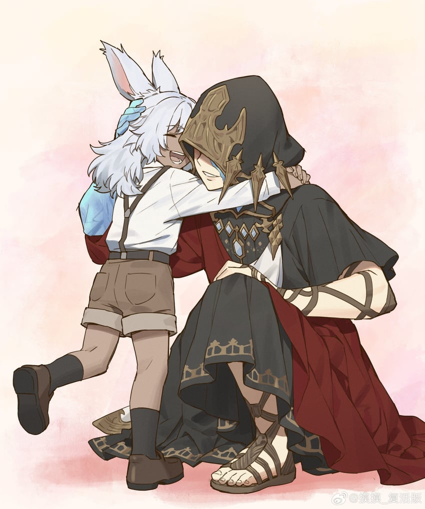 g'raha tia, crystal exarch, and lyna (final fantasy and 1 more) drawn by mbomb