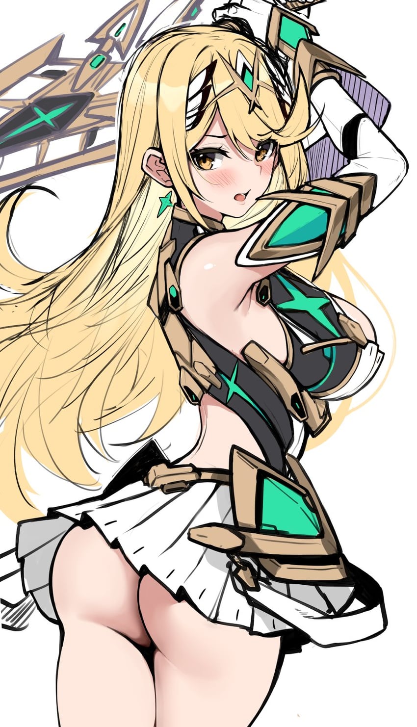 mythra (xenoblade chronicles and 1 more) drawn by matrix16