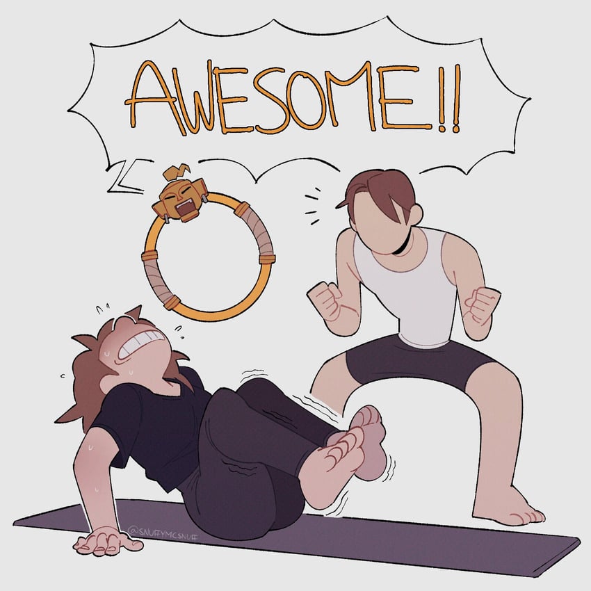 ring and tipp (ring fit adventure) drawn by lea_(snuffymcsnuff)