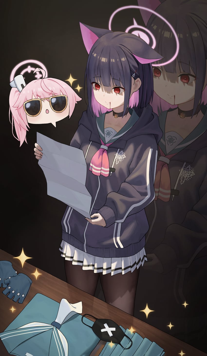 kazusa and natsu (blue archive) drawn by cro_(user_znms5733)