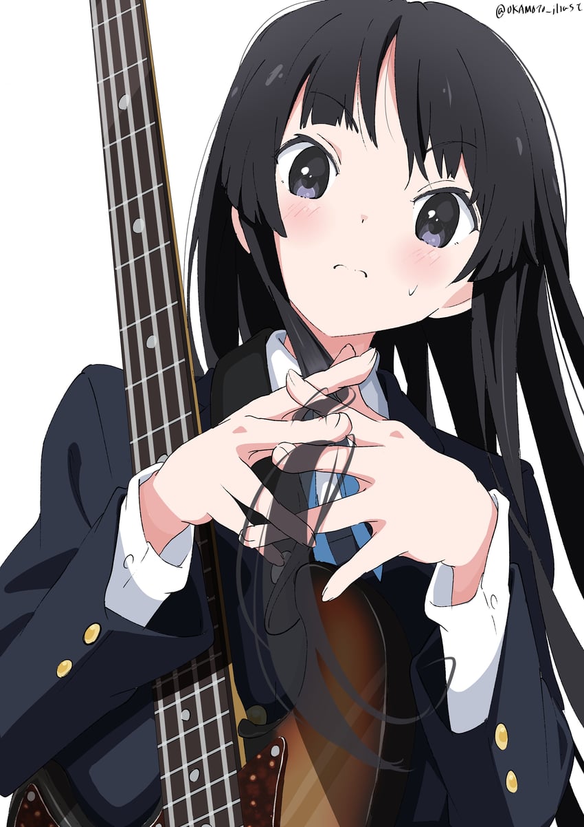 akiyama mio (k-on!) drawn by white_gorilla_(okamoto)