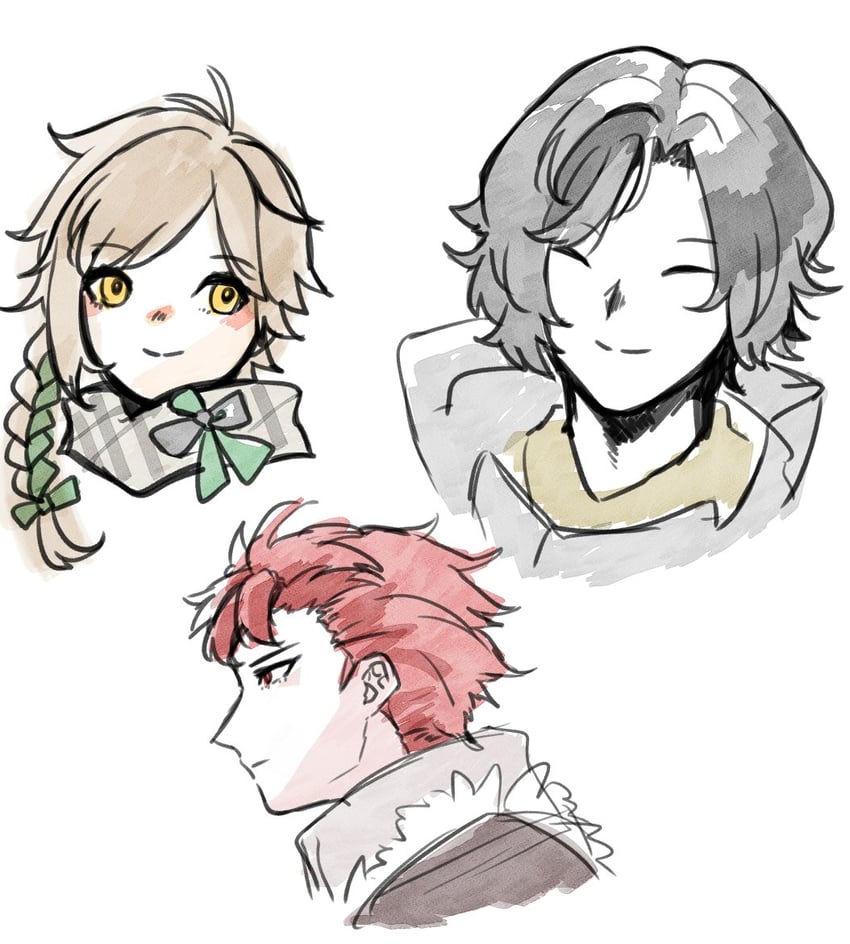 diamant, clanne, and louis (fire emblem and 1 more) drawn by sayu_(silent_si1ent)