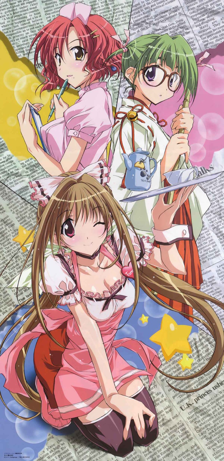 saimon tamaki, wakai misaki, and hirasawa hiroko (kakyuusei and 1 more) drawn by kurashima_tomoyasu