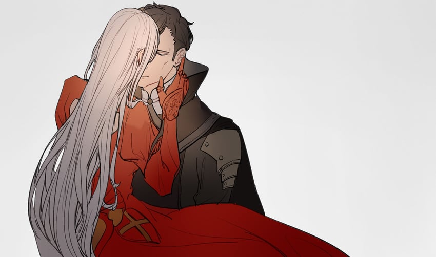 edelgard von hresvelg and hubert von vestra (fire emblem and 1 more) drawn by chocolate_(jitong)
