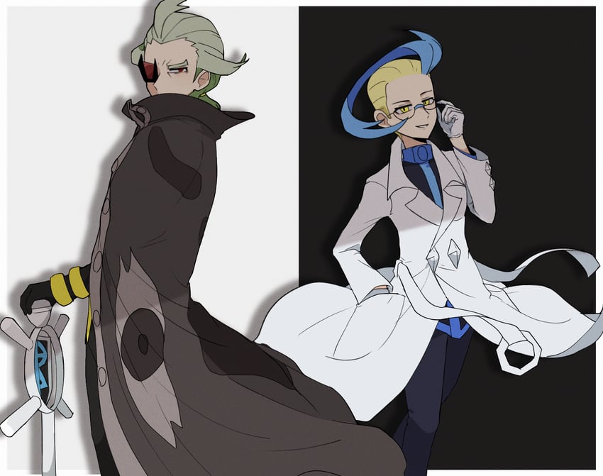 ghetsis and colress (pokemon and 1 more) drawn by suta_5255