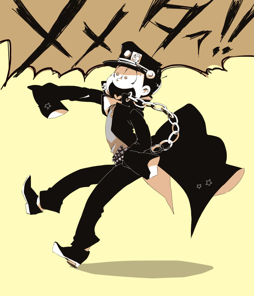 kujo jotaro, matsuno jyushimatsu, and ono daisuke (jojo no kimyou na bouken and 3 more) drawn by sameko