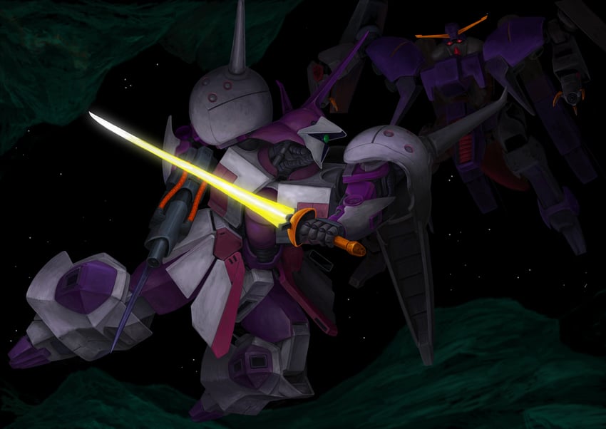 r-jarja and byalant isolde (gundam and 1 more) drawn by volkov-1953