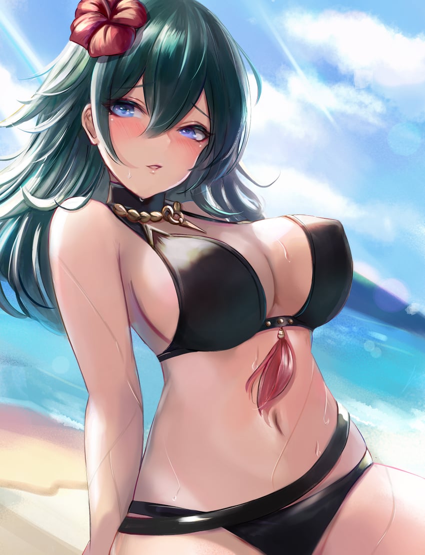 female byleth (fire emblem and 2 more) drawn by leonmandala