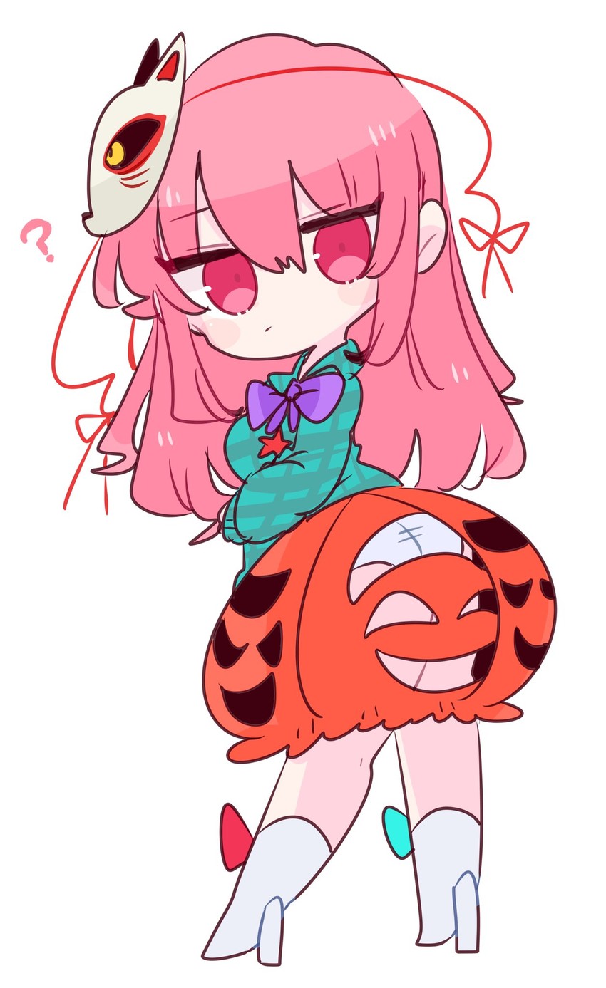 hata no kokoro (touhou) drawn by op_na_yarou