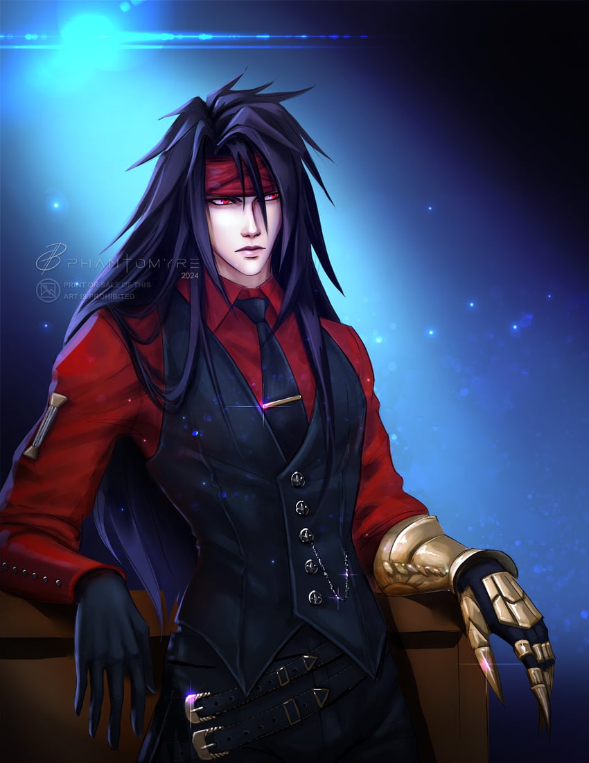 vincent valentine (final fantasy and 2 more) drawn by phantomyre