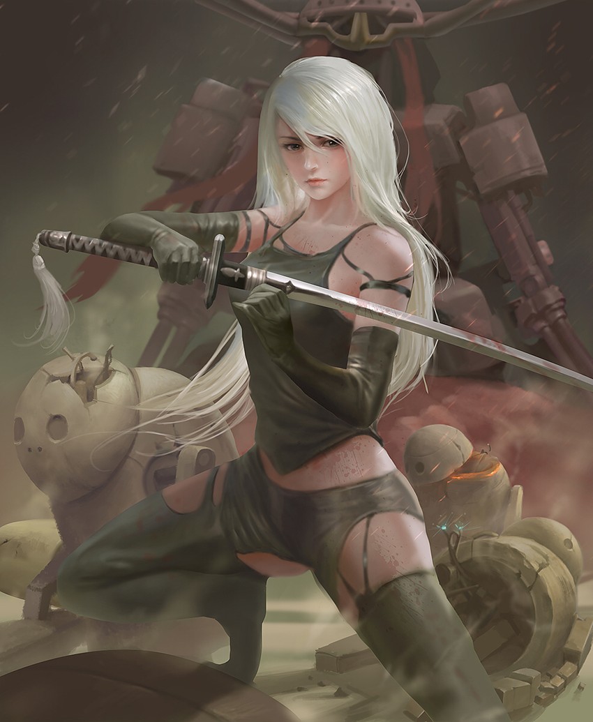a2 (nier and 1 more) drawn by derrick_song