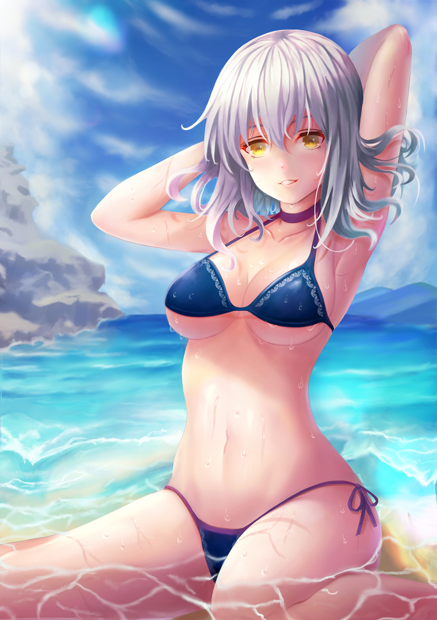 jeanne d'arc alter (fate and 1 more) drawn by faker_(pili524)