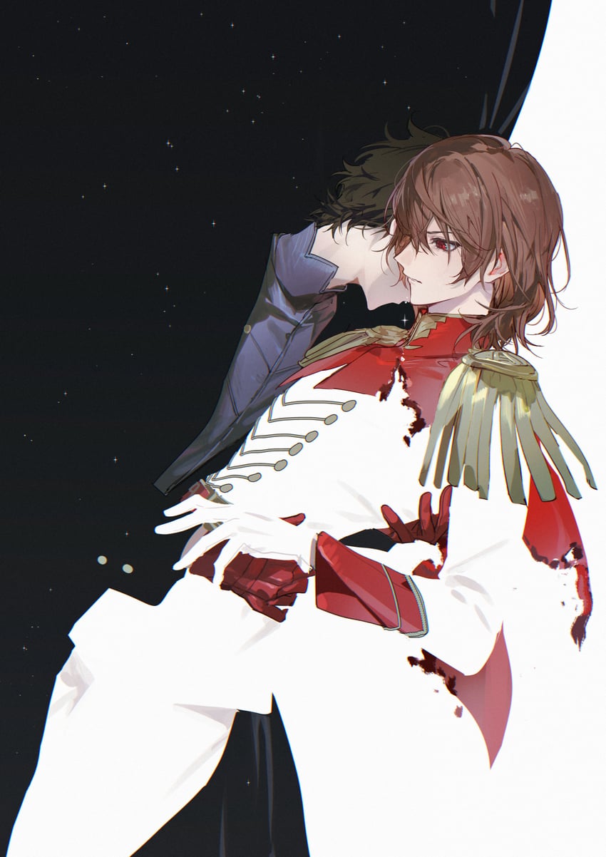 amamiya ren, akechi gorou, joker, and crow (persona and 1 more) drawn by doran_(doran7280)