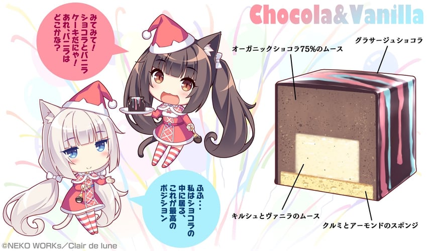 chocola and vanilla (nekopara) drawn by sayori_(neko_works)