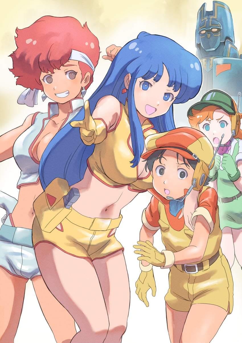 yuri, kei, gorg, doris wave, and tagami yuu (dirty pair and 2 more) drawn by k_katora