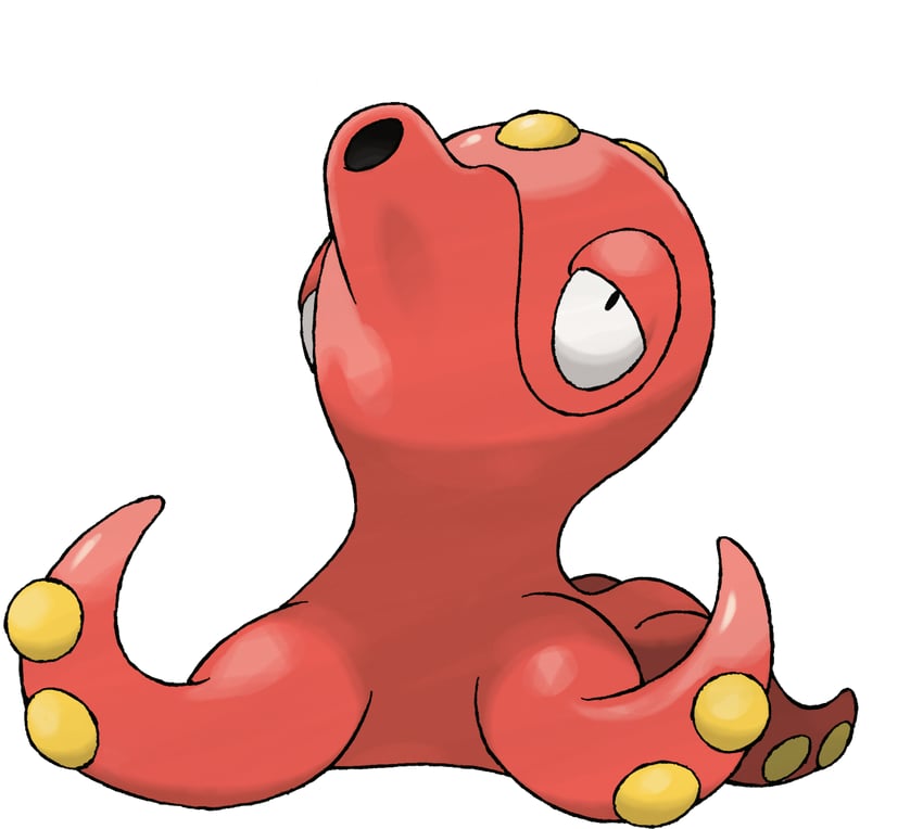 octillery (pokemon and 1 more) drawn by sugimori_ken