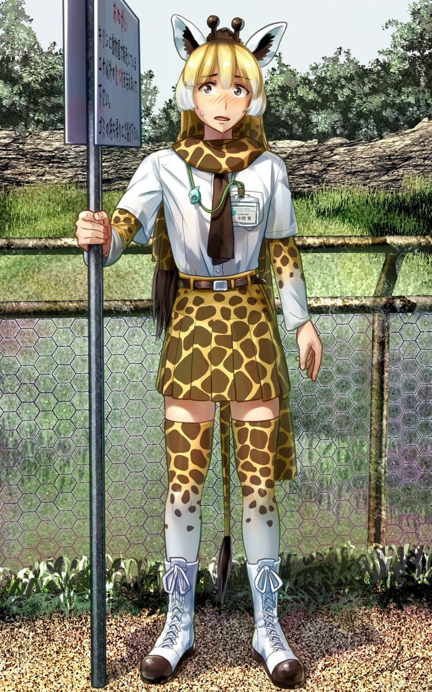 reticulated giraffe (kemono friends) drawn by welt_(kinsei_koutenkyoku)