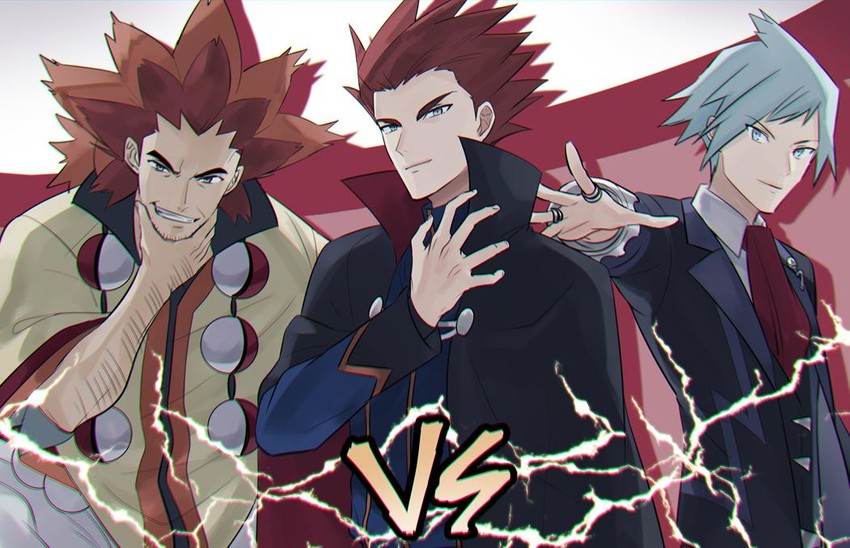 steven stone, lance, and alder (pokemon and 3 more) drawn by maccha_(mattya_xxxx)