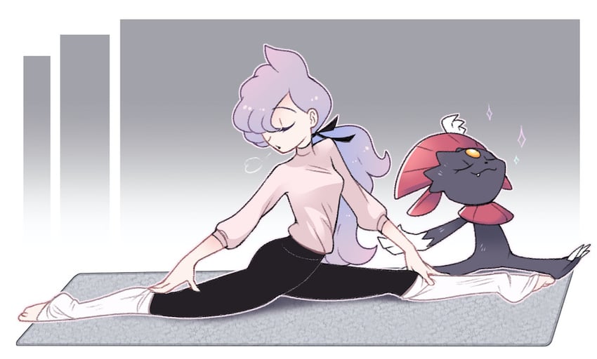 weavile and anabel (pokemon and 1 more) drawn by vergolophus
