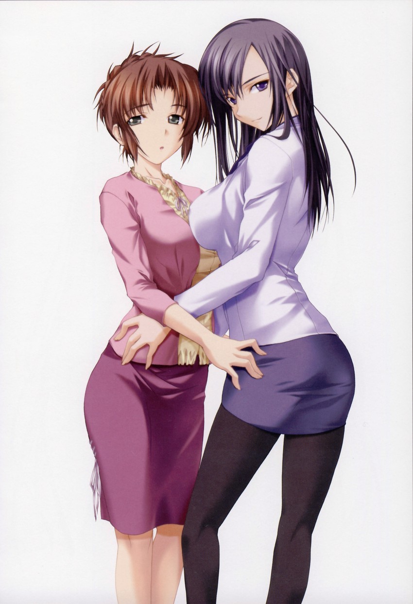 hizuki shino and hizuki yuiko (ringetsu and 1 more) drawn by kawagishi_keitarou