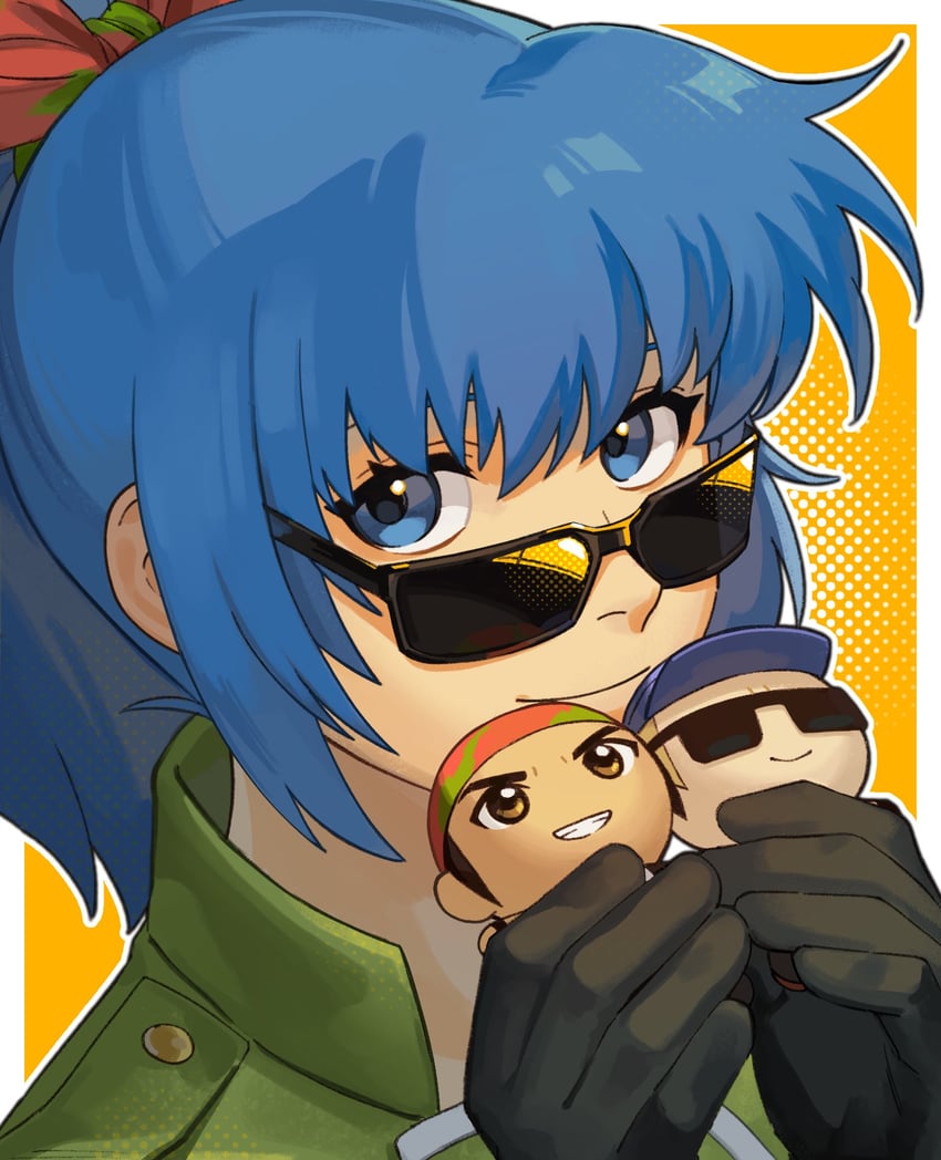leona heidern, ralf jones, and clark still (the king of fighters and 1 more) drawn by 00a3af_231