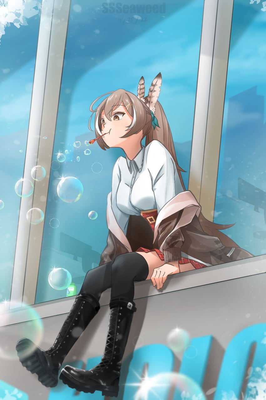nanashi mumei (hololive and 1 more) drawn by ssseaweed1