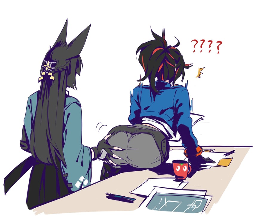 hoshimi miyabi and zhu yuan (zenless zone zero) drawn by lycanheiress