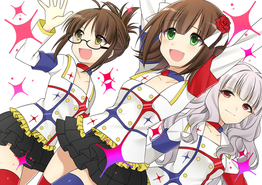 amami haruka, shijou takane, and akizuki ritsuko (idolmaster) drawn by masato_ayame