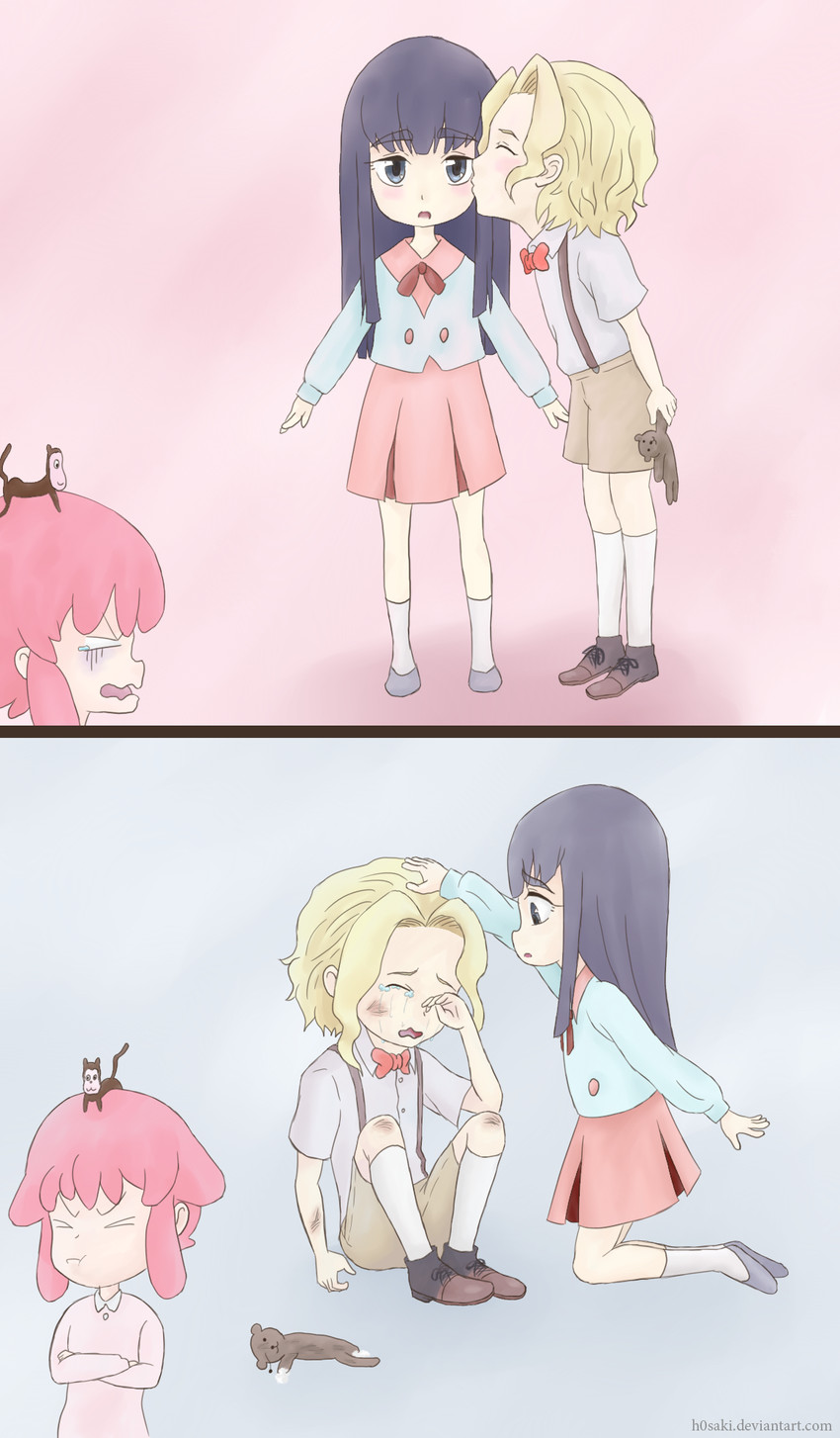 kiryuuin satsuki, jakuzure nonon, and iori shirou (kill la kill) drawn by h0saki