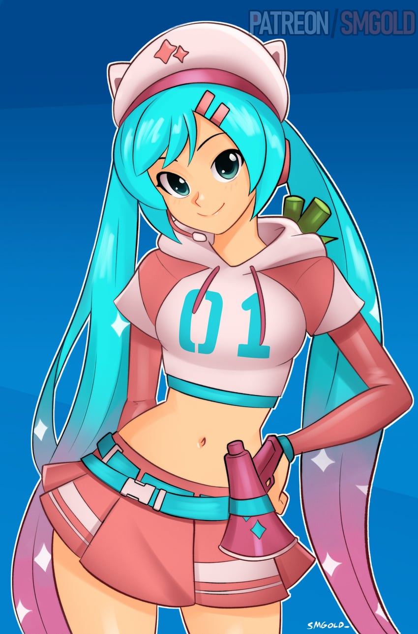 hatsune miku and neko hatsune miku (vocaloid and 1 more) drawn by smgold