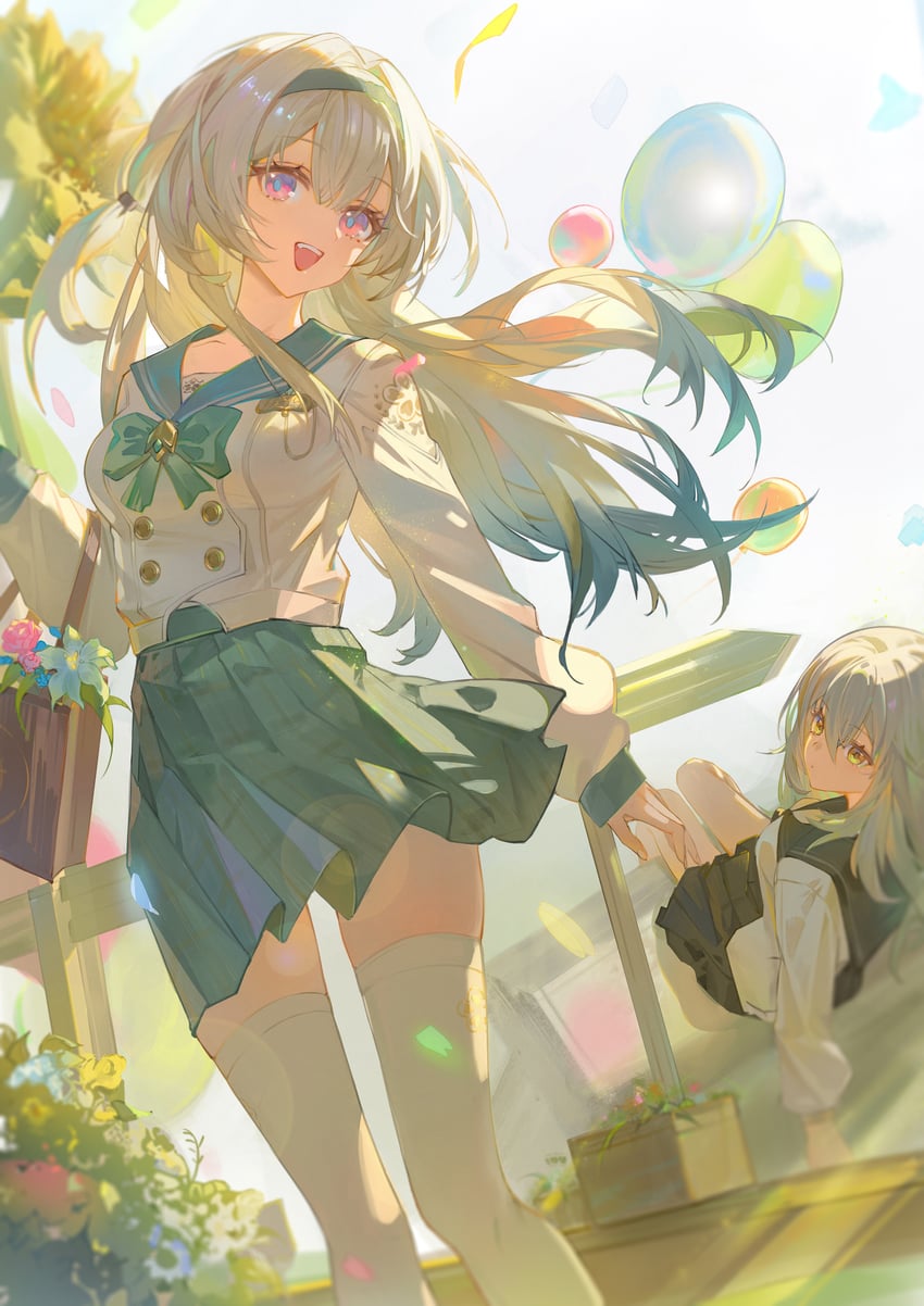 trailblazer, firefly, and stelle (honkai and 1 more) drawn by yi_(saver5607)