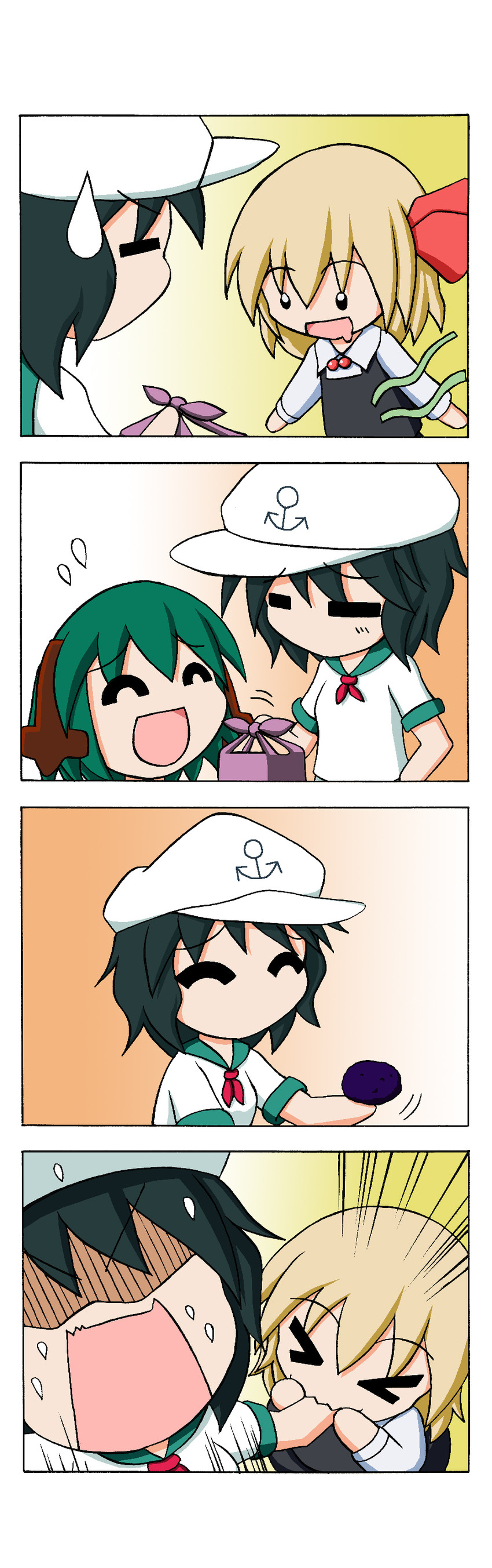 rumia, murasa minamitsu, and kasodani kyouko (touhou) drawn by rakugaki-biyori