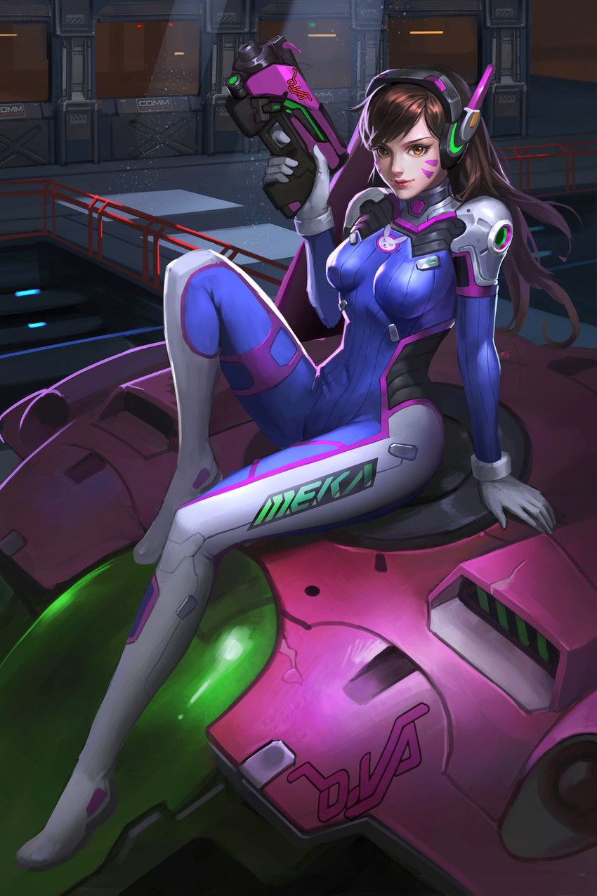 d.va (overwatch and 1 more) drawn by ch_(yan22947)