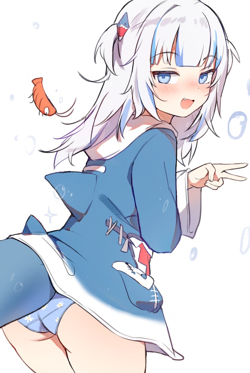 gawr gura and ebi-chan (hololive and 1 more) drawn by orobou