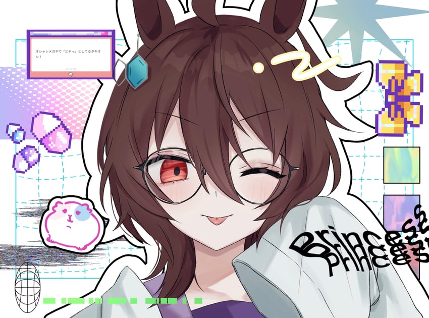 agnes tachyon (umamusume) drawn by shihone_(xuz_op) and shiki_(psychedelic_g2)