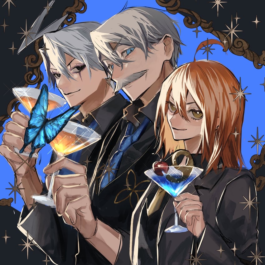 fujimaru ritsuka and james moriarty (fate and 1 more) drawn by ou_syoku7