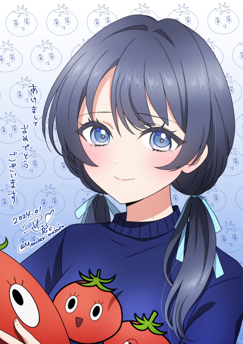 murano sayaka and tomati (love live! and 1 more) drawn by ric._(marchen_mozuku)