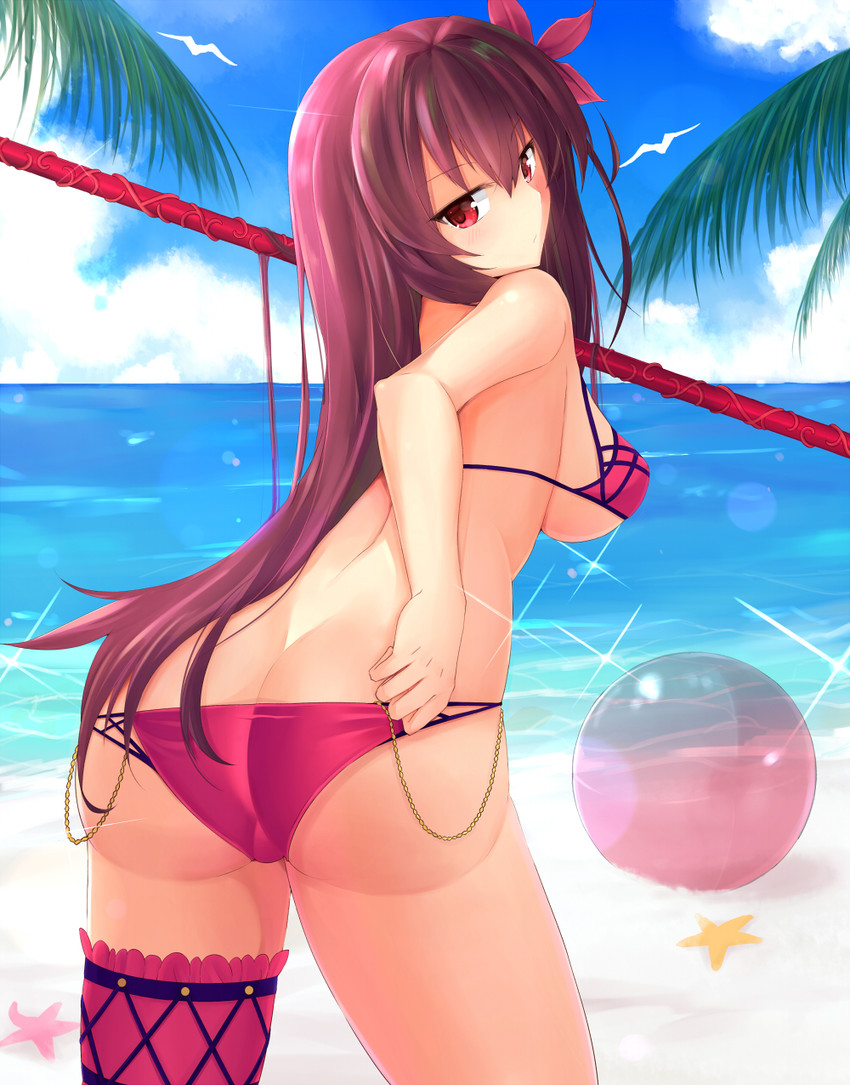 scathach (fate and 1 more) drawn by ayumu_(ayumu3659)